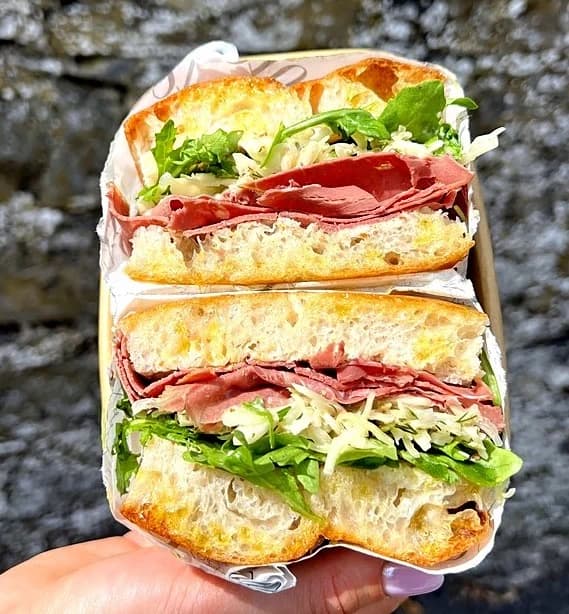 A pastrami sandwich
