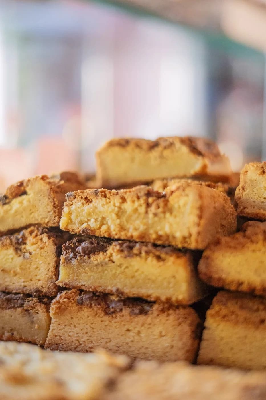 A stack of blondies