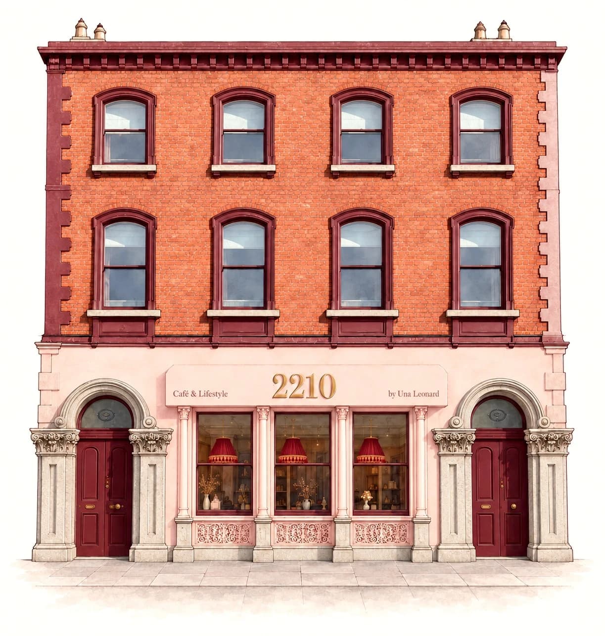 A drawing of the 2210 building on Pearse Street, Mullingar