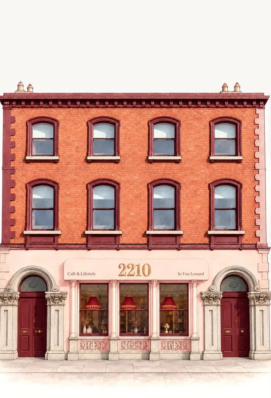 A drawing of the 2210 building on Market Square