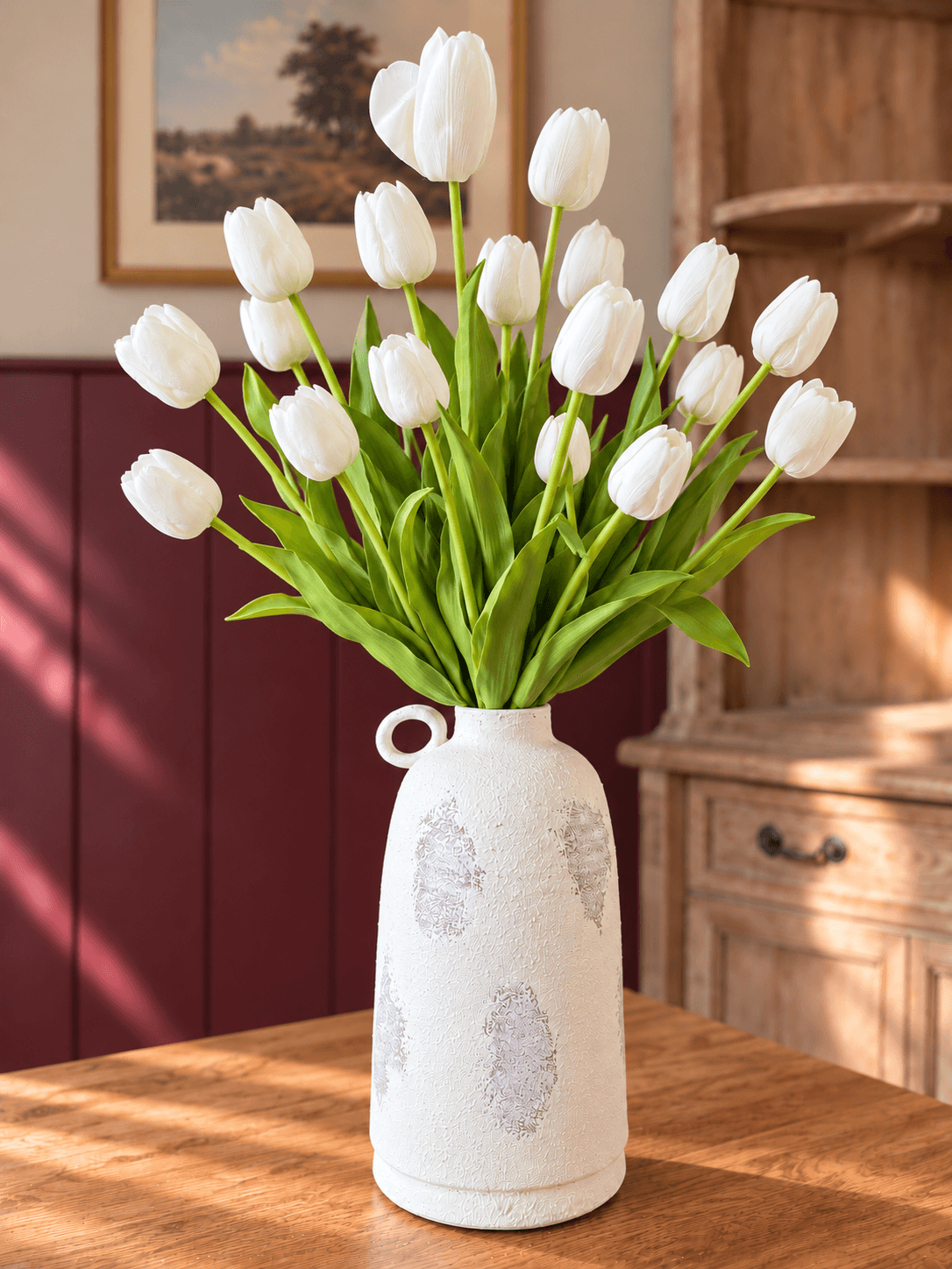 White Tulip Bud Spray