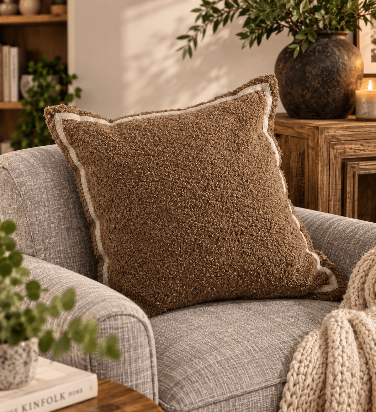 Massimo Cushion Cover, Cappuccino