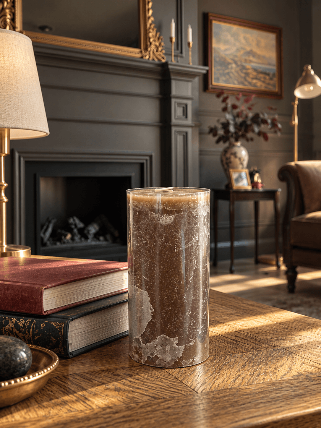 Mocha Pillar Candle