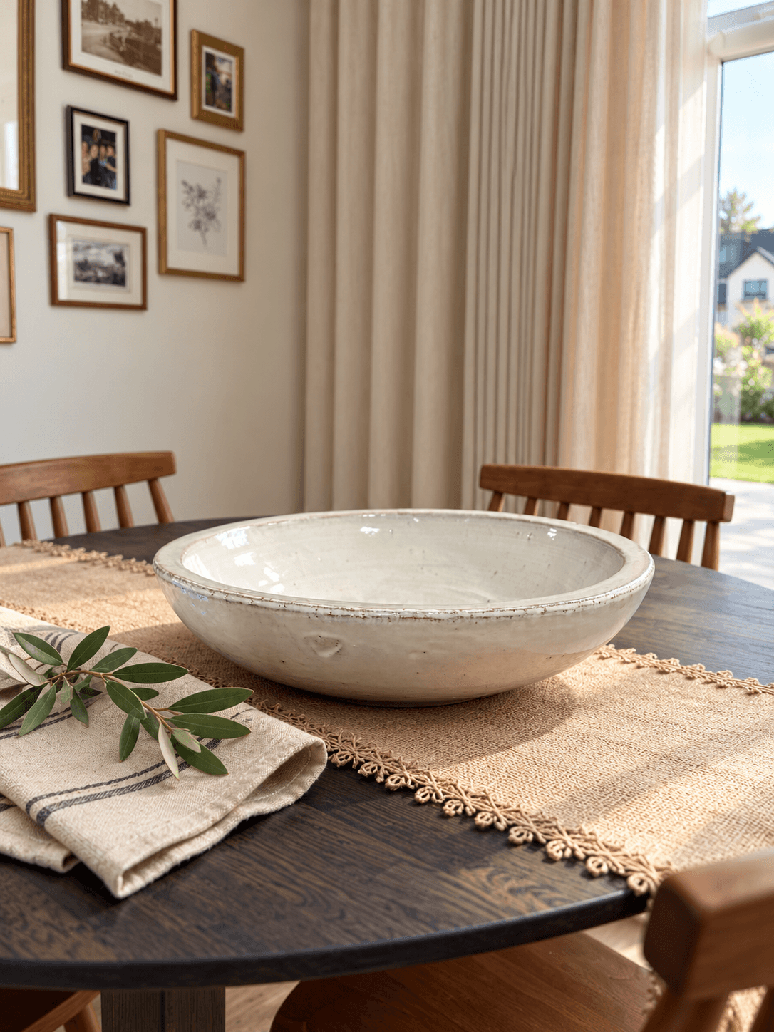 Antique White Glazed Bowl