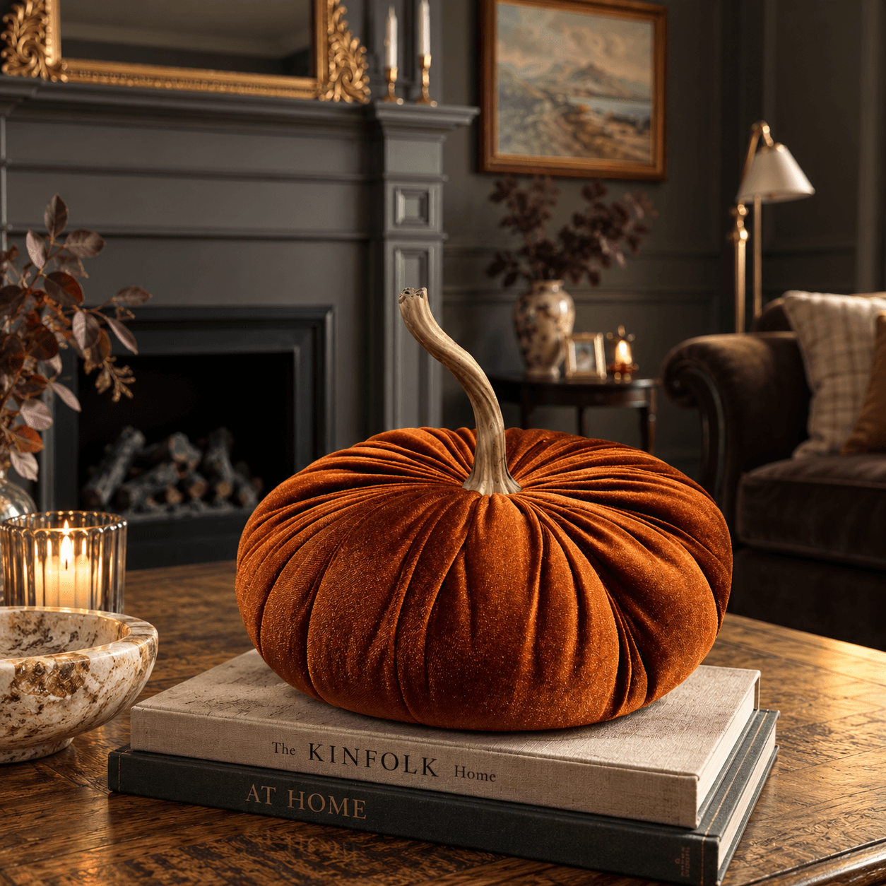 Decorative Rust Pumpkin, Small