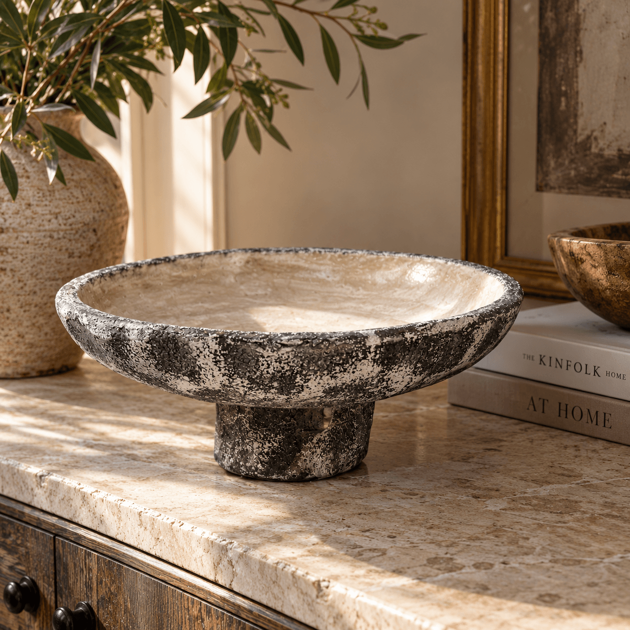Distressed Footed Bowl